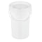 Vestil 2 Gal Trash Can Lid, White, Polyethylene, 10.2 / 11.25 W/Dia PAIL-SCR-65-W - alternate 4